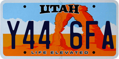 UT license plate Y446FA