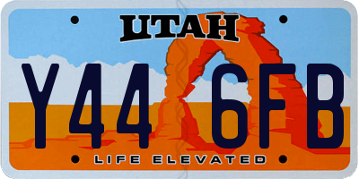 UT license plate Y446FB