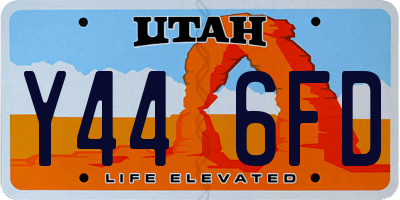 UT license plate Y446FD