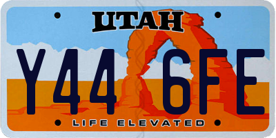 UT license plate Y446FE