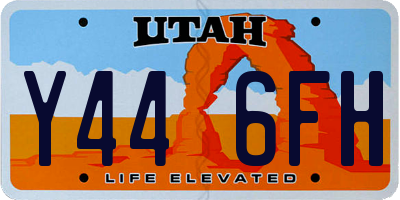 UT license plate Y446FH