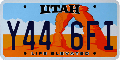 UT license plate Y446FI