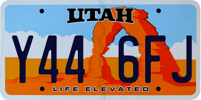 UT license plate Y446FJ