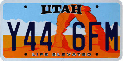 UT license plate Y446FM