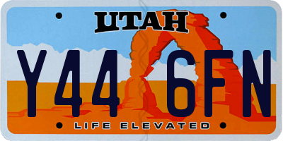 UT license plate Y446FN