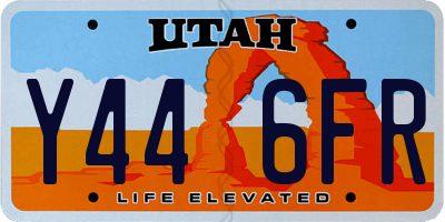 UT license plate Y446FR