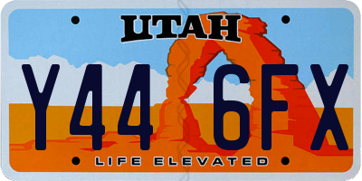 UT license plate Y446FX