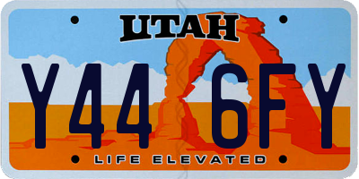 UT license plate Y446FY
