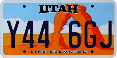 UT license plate Y446GJ
