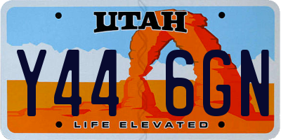 UT license plate Y446GN