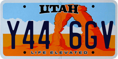 UT license plate Y446GV
