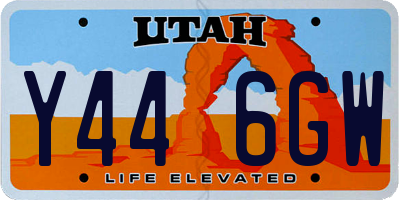 UT license plate Y446GW
