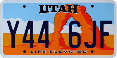 UT license plate Y446JF