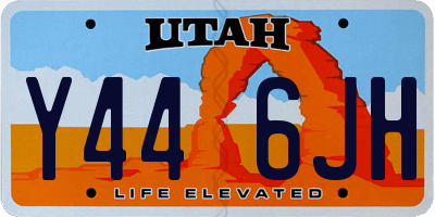 UT license plate Y446JH
