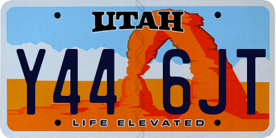 UT license plate Y446JT