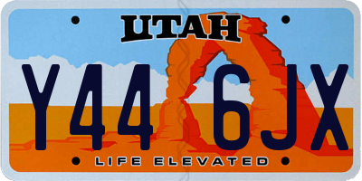 UT license plate Y446JX