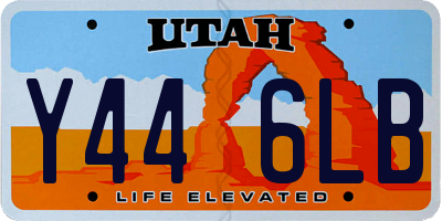UT license plate Y446LB