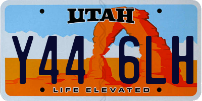 UT license plate Y446LH