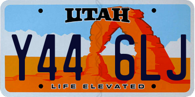 UT license plate Y446LJ