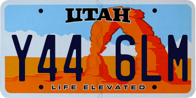 UT license plate Y446LM