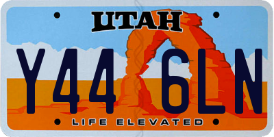 UT license plate Y446LN