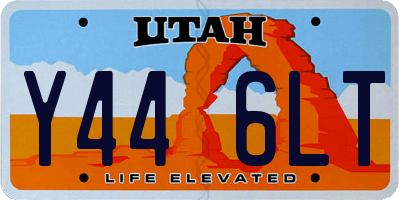 UT license plate Y446LT