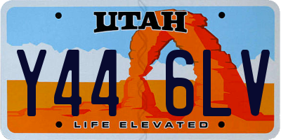 UT license plate Y446LV