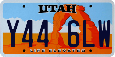 UT license plate Y446LW