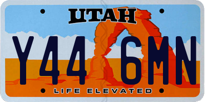UT license plate Y446MN