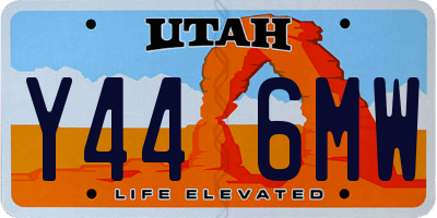 UT license plate Y446MW