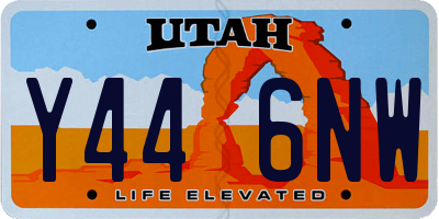 UT license plate Y446NW