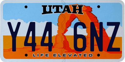 UT license plate Y446NZ