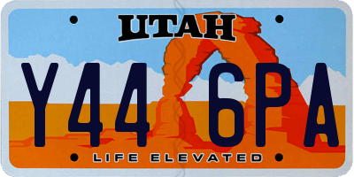 UT license plate Y446PA