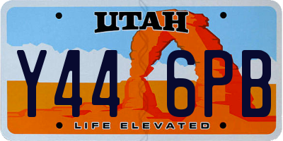 UT license plate Y446PB