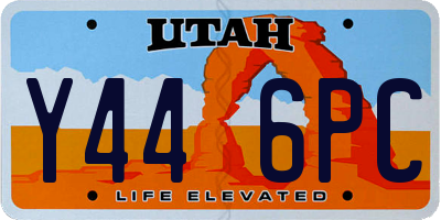 UT license plate Y446PC
