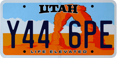 UT license plate Y446PE