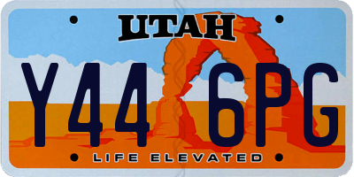 UT license plate Y446PG