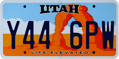 UT license plate Y446PW