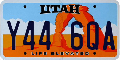 UT license plate Y446QA