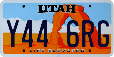 UT license plate Y446RG