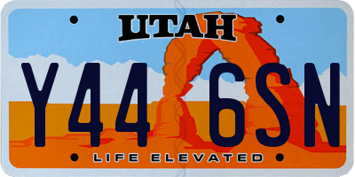 UT license plate Y446SN