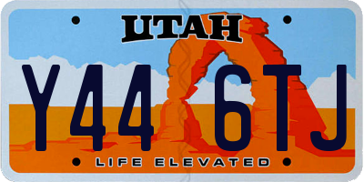 UT license plate Y446TJ