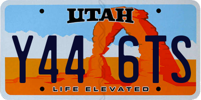 UT license plate Y446TS