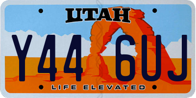 UT license plate Y446UJ