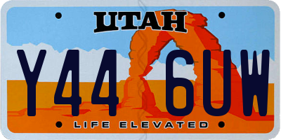 UT license plate Y446UW