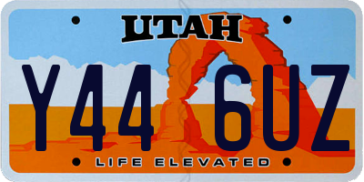 UT license plate Y446UZ