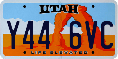 UT license plate Y446VC