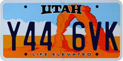 UT license plate Y446VK