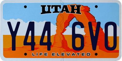 UT license plate Y446VO