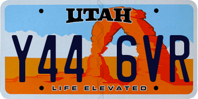 UT license plate Y446VR